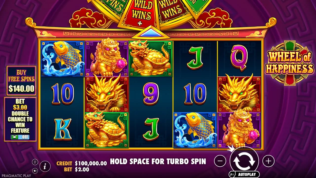 Wheel of Happiness slot gameplay screenshot