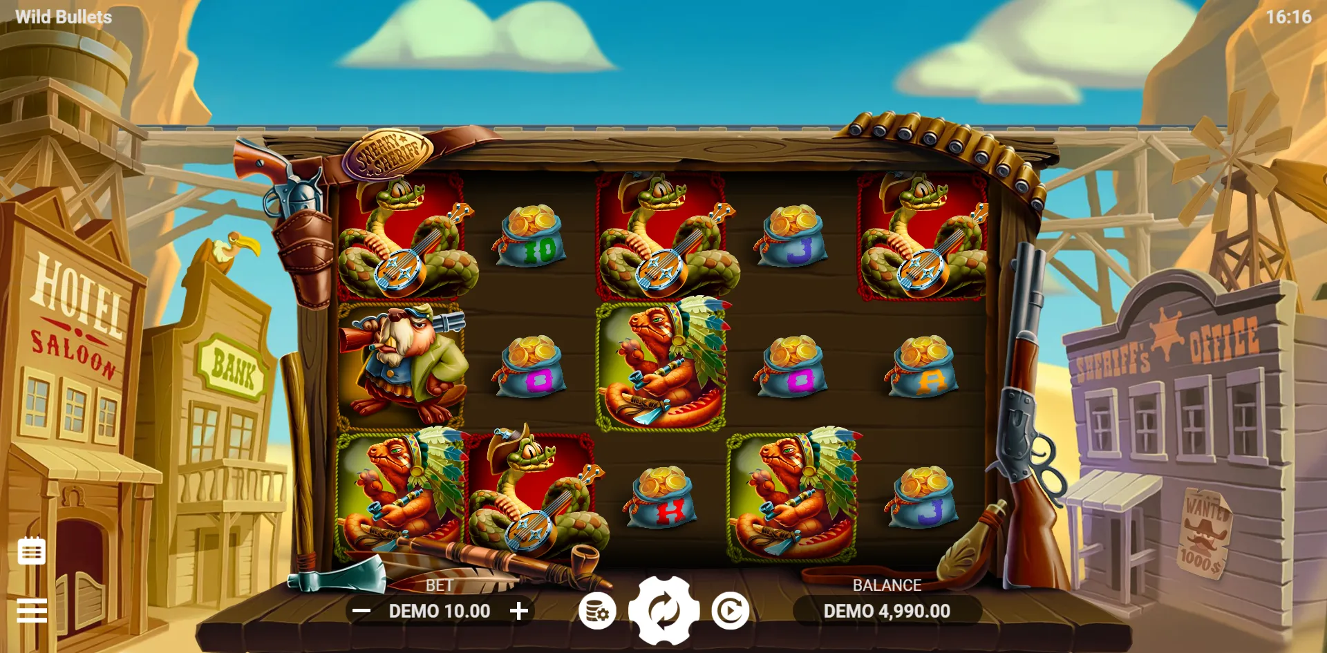 Wild Bullets slot gameplay screenshot