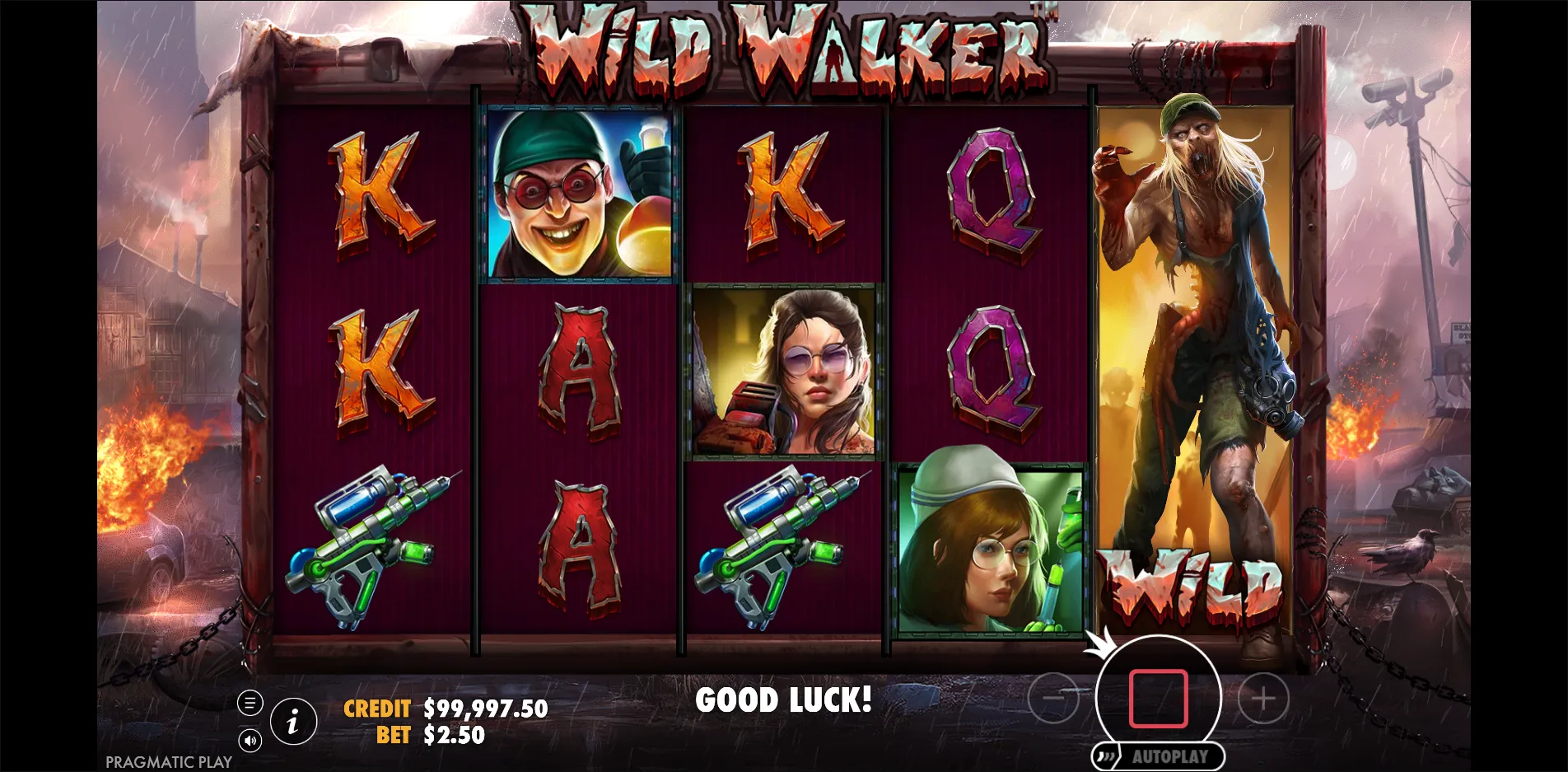 Wild Walker slot gameplay screenshot
