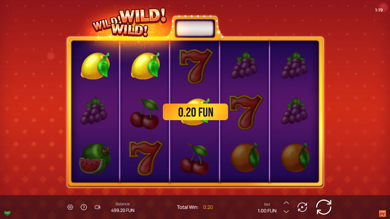 Wild! Wild! WILD! slot gameplay screenshot