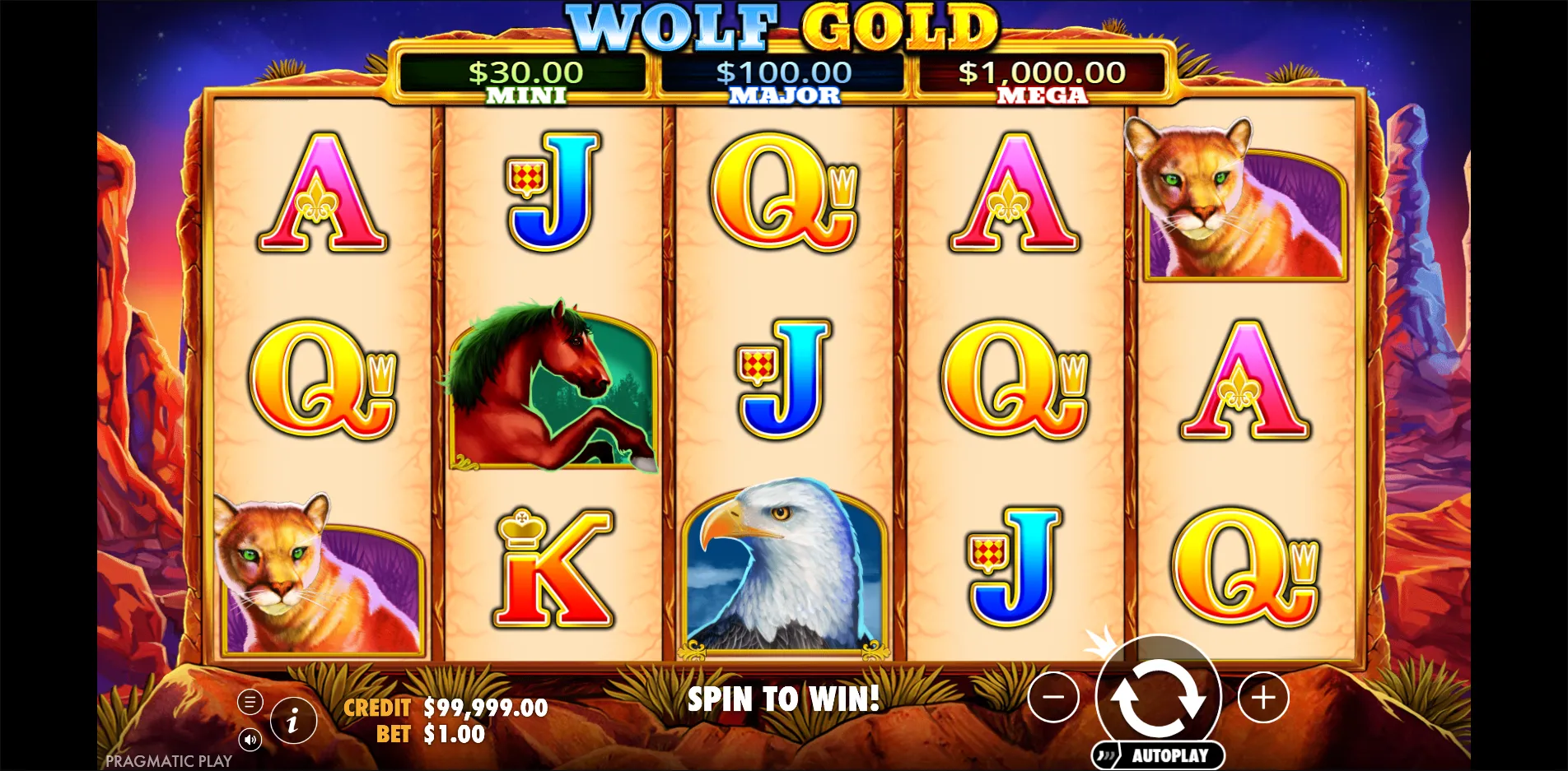 Wolf Gold slot gameplay screenshot