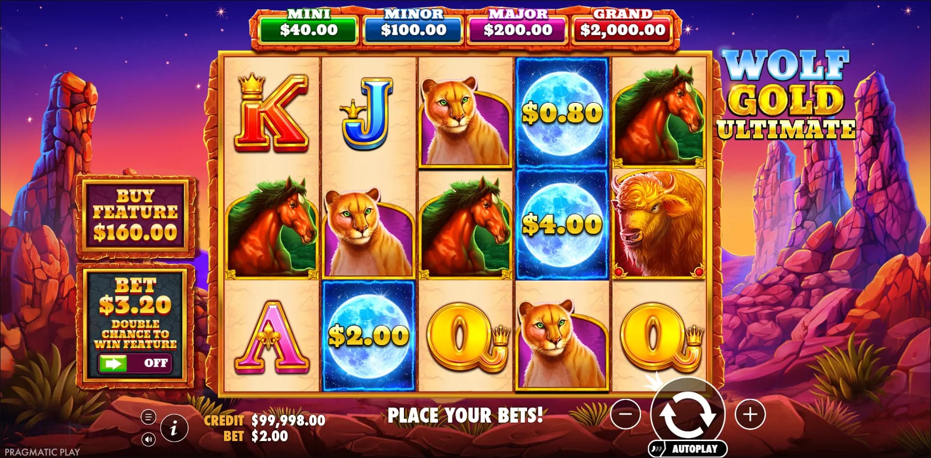 Wolf Gold Ultimate slot gameplay screenshot