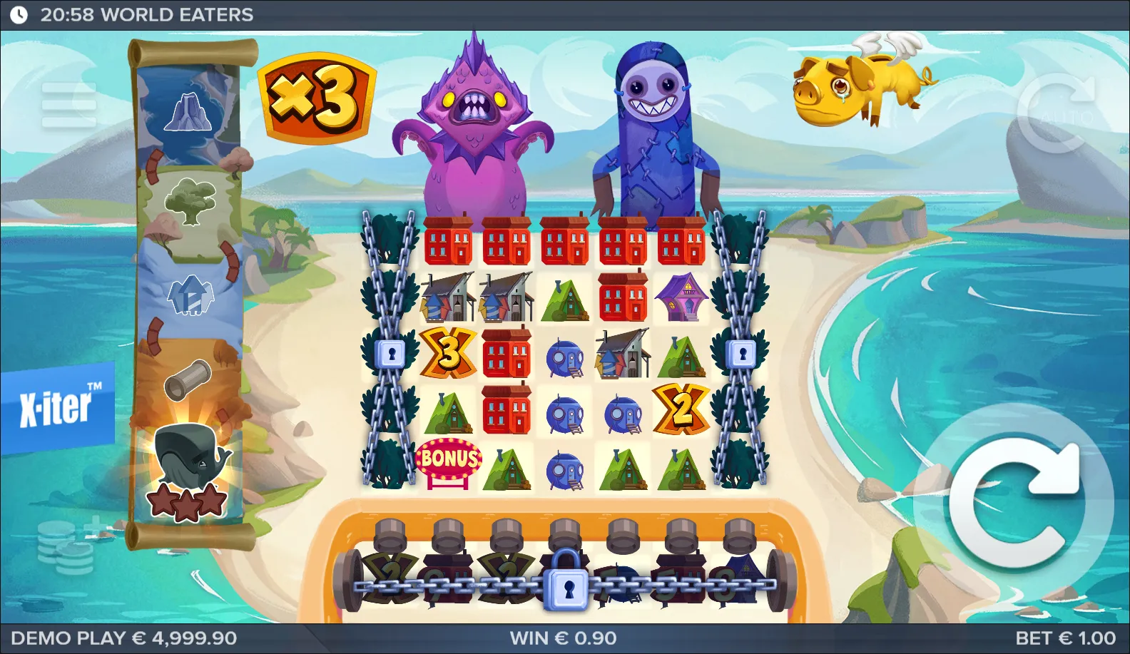 World Eaters slot gameplay screenshot