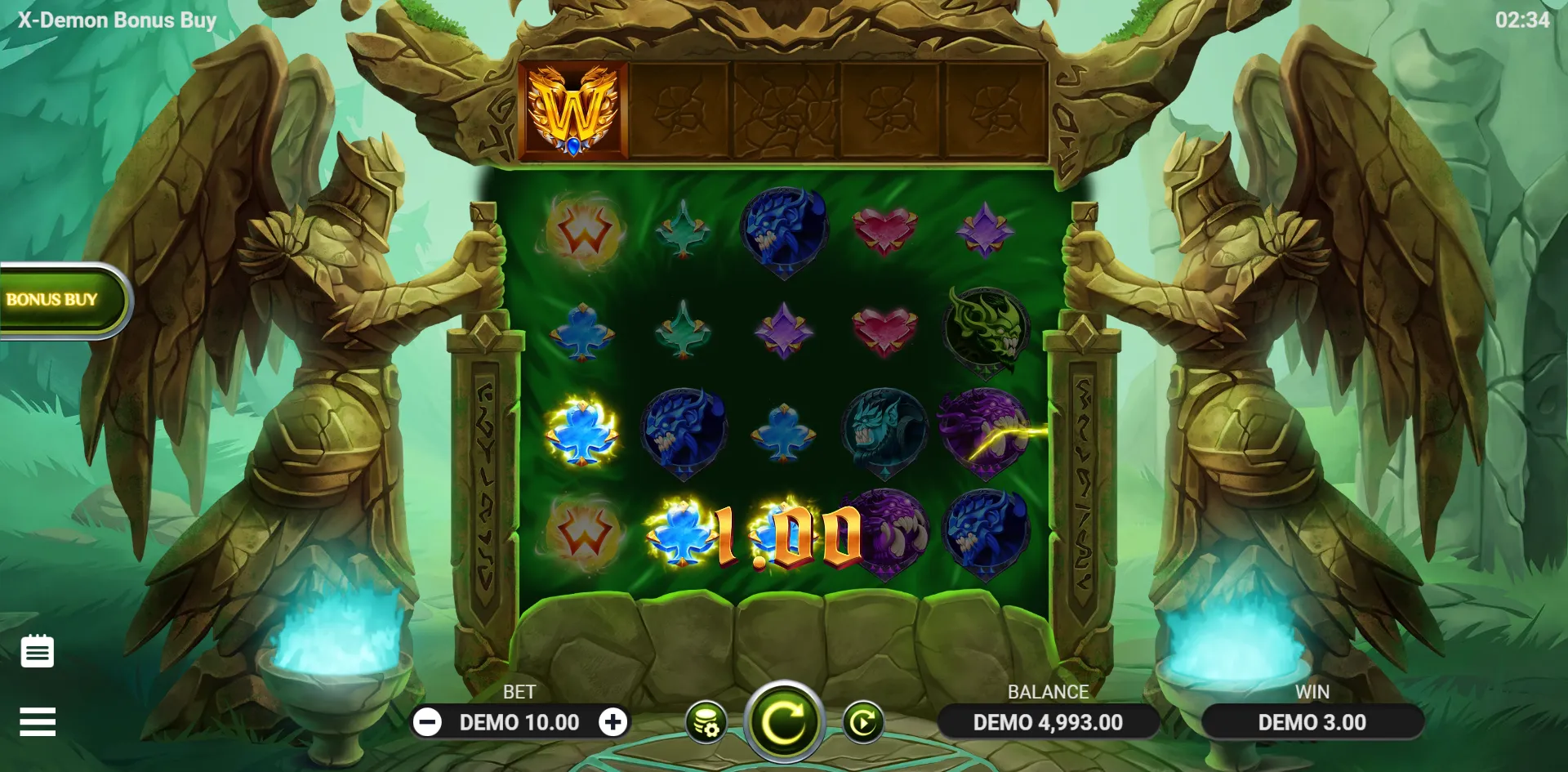 X-Demon Bonus Buy slot gameplay screenshot