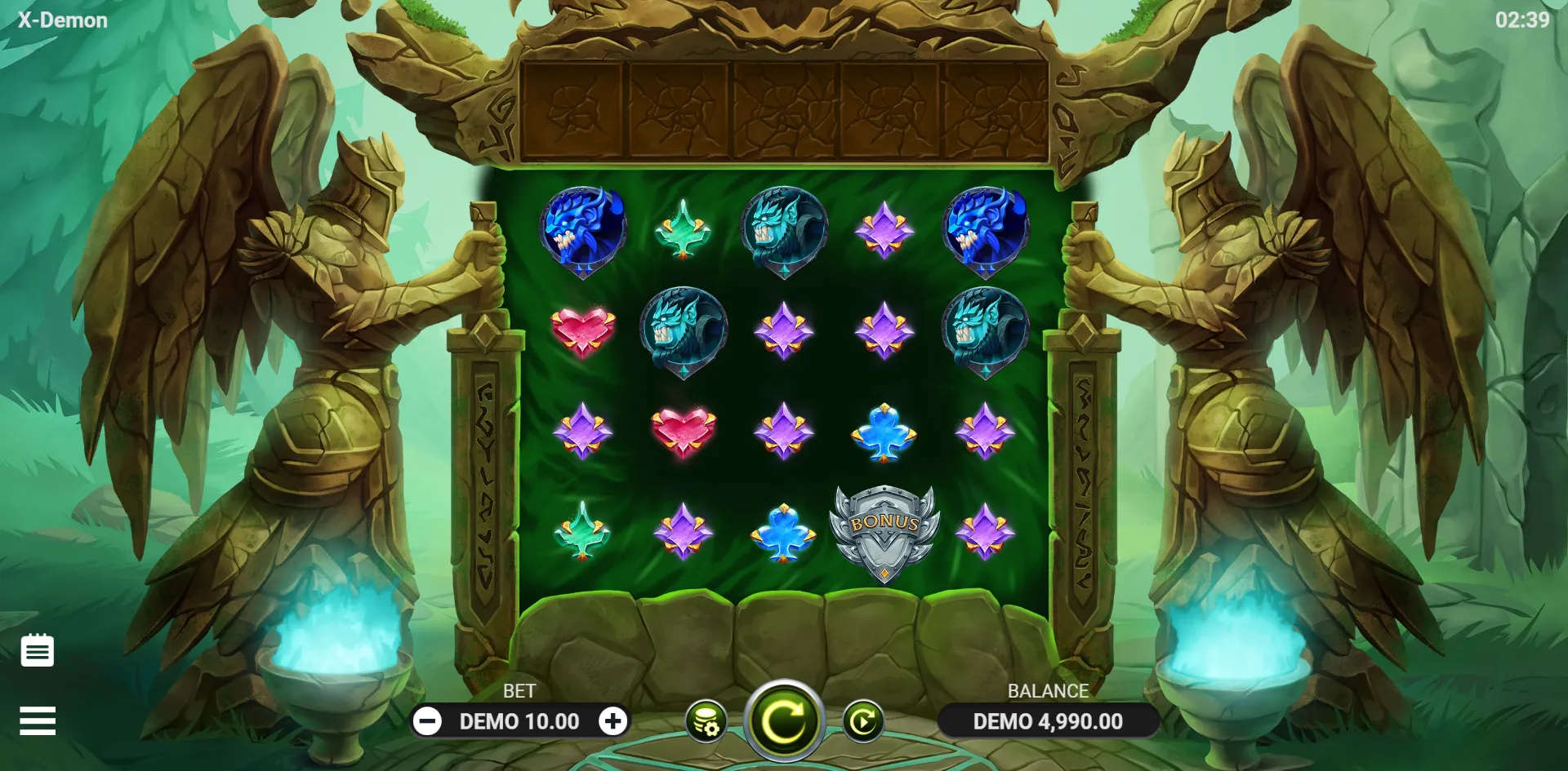 X-Demon slot gameplay screenshot