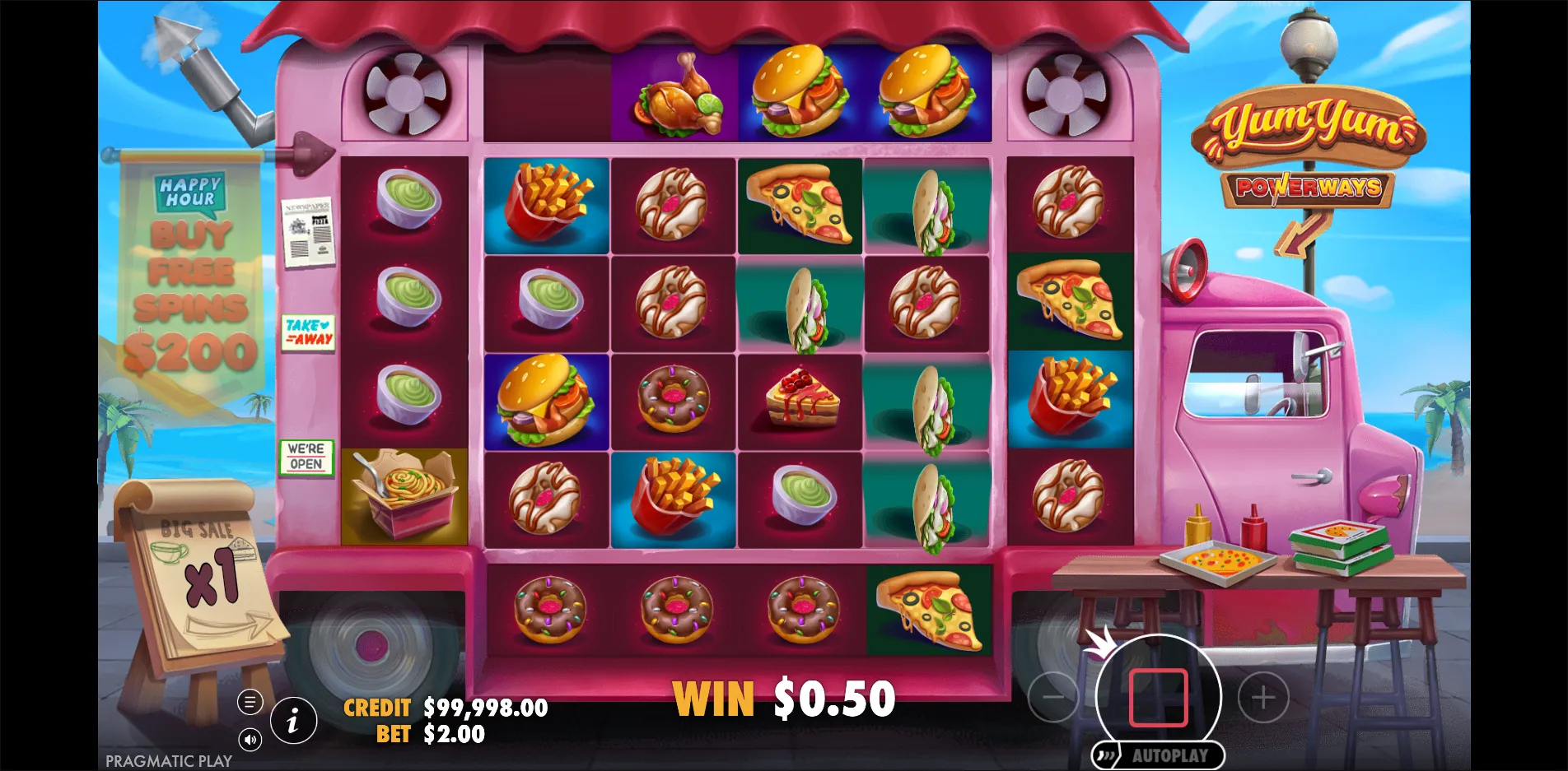 Yum Yum Powerways slot gameplay screenshot