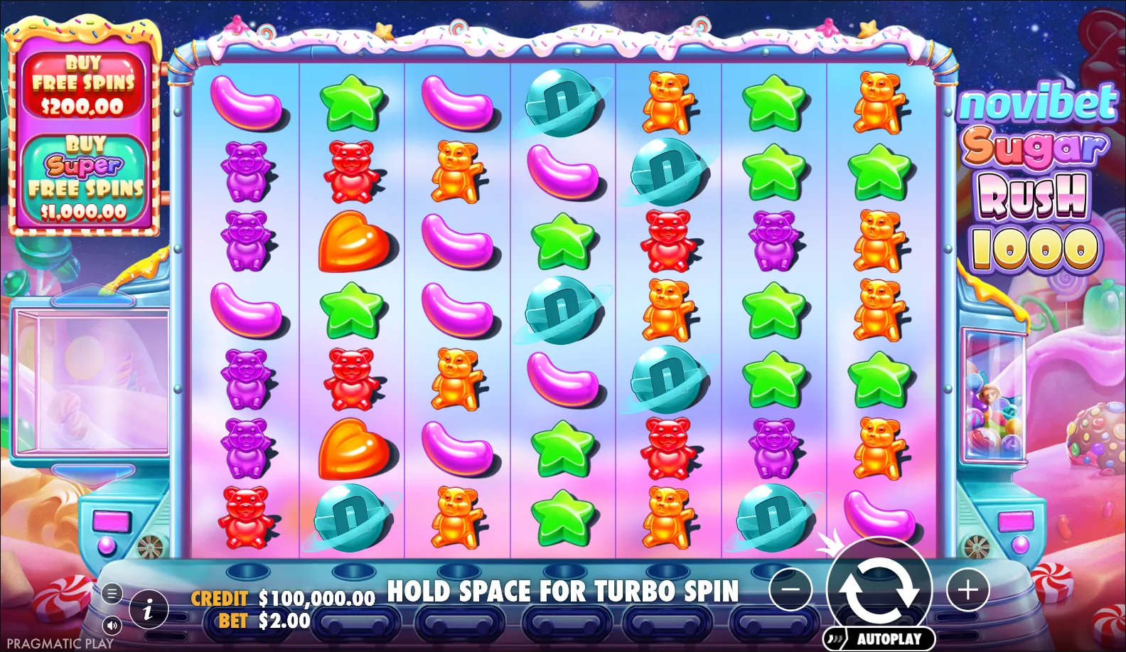 Sugar Rush 1000 slot gameplay screenshot